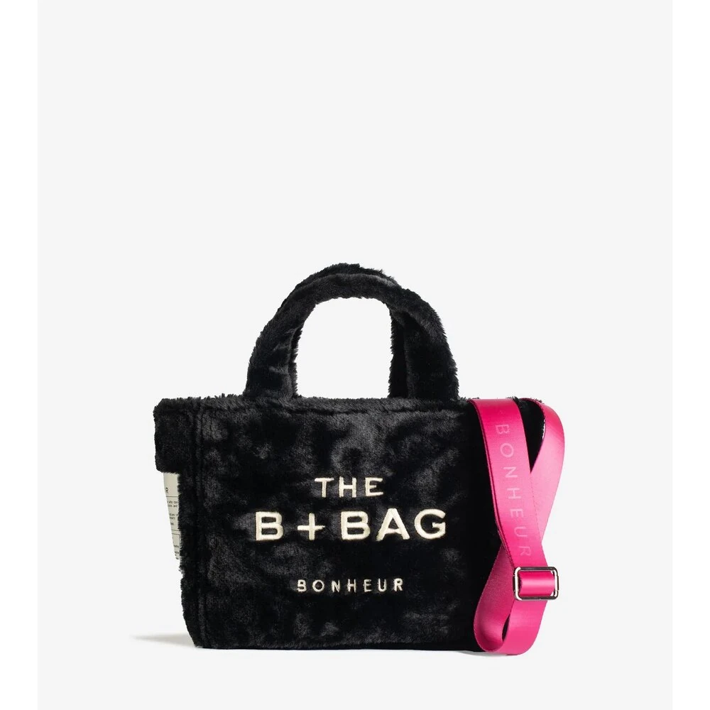 Bonheur Fluffy Sheep Beige Bag Black