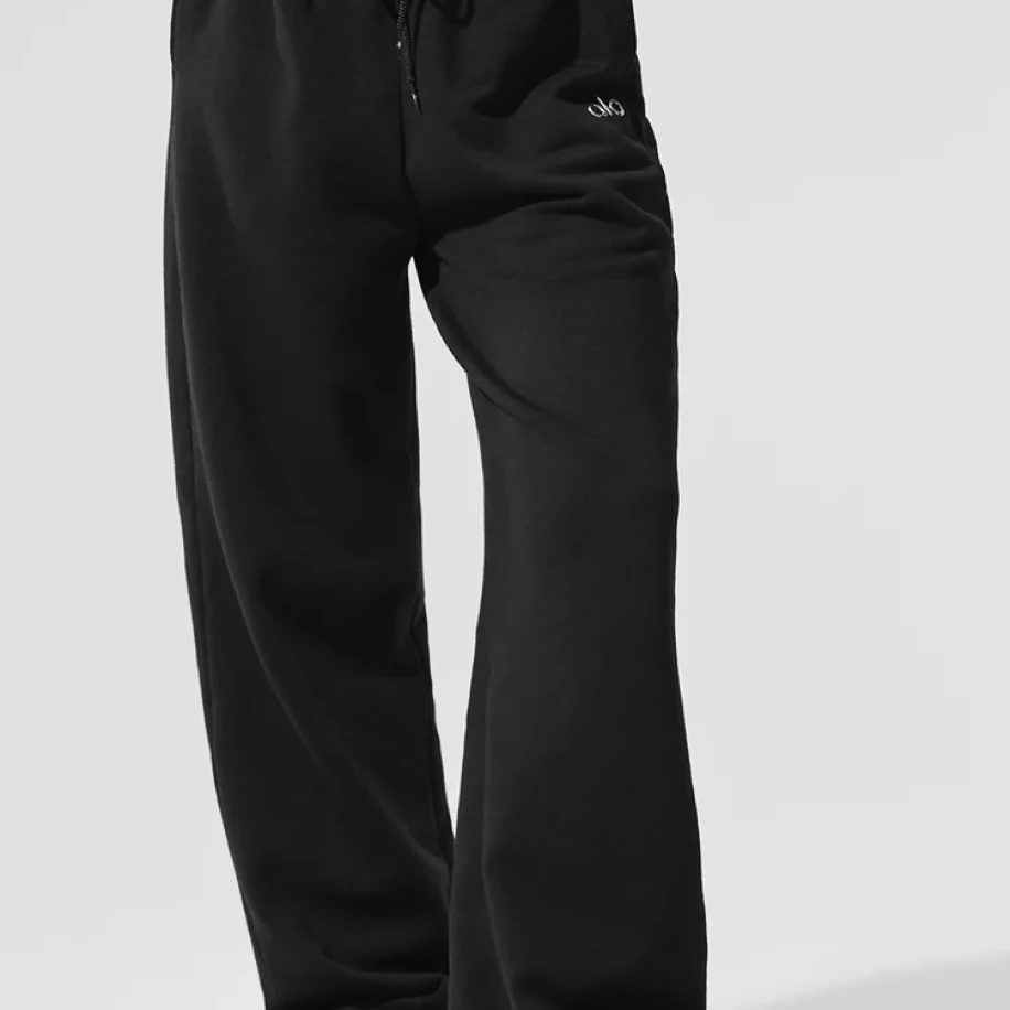 Alo Yoga Straight Leg Sweatpant Black görsel 2