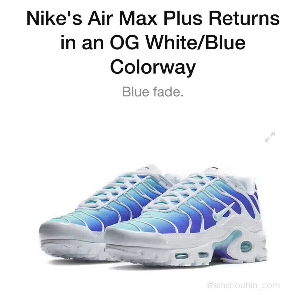 Air Max TN Plus Returns in an OG White/Blue Colorway
